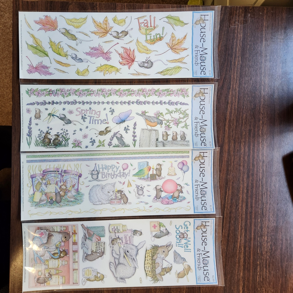 House-Mouse & Friends Stickers - Lot of 4 (Set Number 8)